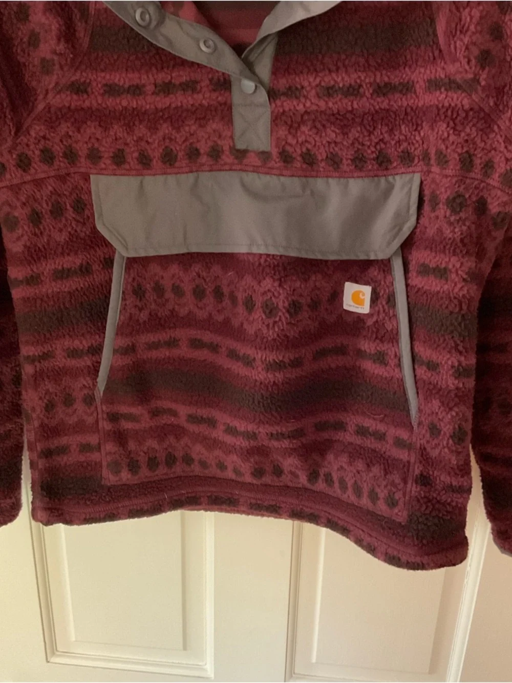 Carhartt WOMEN'S FLEECE PULLOVER RELAXED FIT Size S Gorpcore Outdoor Hiking